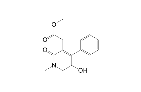 3-Pyridineacetic acid, 1,2,5,6-tetrahydro-5-hydroxy-1-methyl-2-oxo-4-phenyl-, methyl ester