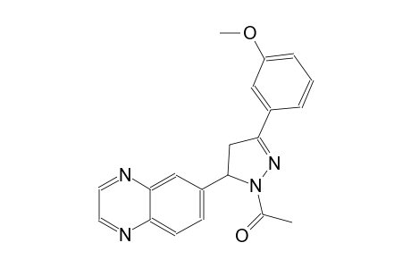 quinoxaline, 6-[1-acetyl-4,5-dihydro-3-(3-methoxyphenyl)-1H-pyrazol-5-yl]-