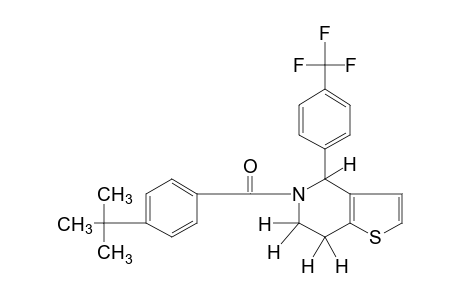 5-(p-tert-BUTYLBENZOYL)-4,5,6,7-TETRAHYDRO-4-(alpha,alpha,alpha-TRIFLUORO-p-TOLYL)THIENO[3,2-c]PYRIDINE