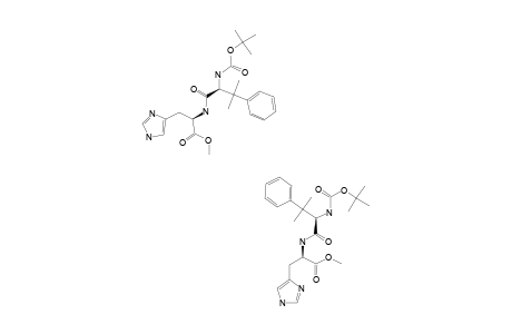 (S-(R*,R*)-N-(2-(((1,1-DIMETHYL)-ETHOXYCARBONYL)-AMINO)-3-METHYL-3-PHENYL-1-OXO-BUTYL)-HISTIDINE-METHYLESTER,(S-(R*,S*)-