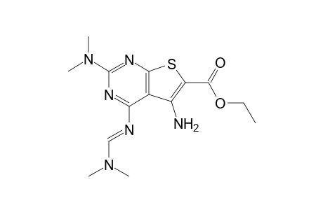 5-Amino-2-(dimethylamino)-4-[(E)-dimethylaminomethyleneamino]thieno[2,3-d]pyrimidine-6-carboxylic acid ethyl ester