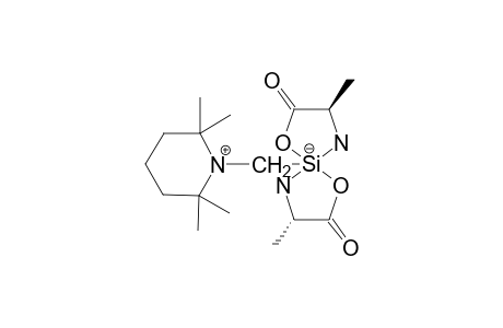 (DELTA,S,S)-BIS-[ALANINATO-(2-)-N,O]-[(2,2,6,6-TETRAMETHYLPIPERIDINIO)-METHYL]-SILICATE