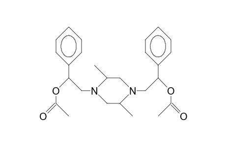 cis-2,5-Dimethyl.alpha.-1,4-bis-(2-phenyl-2-acetoxy-ethyl)-piperazine