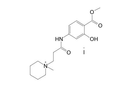 1-{2-[(4-CARBOXY-3-HYDROXYPHENYL)CARBAMOYL]ETHYL}-1-METHYLPIPERIDINIUM IODIDE, METHYL ESTER