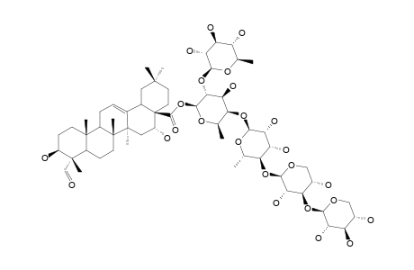 28-O-[XYLOPYRANOSYL-(1->3)-XYLOPYRANOSYL-(1->4)-RHAMNOPYRANOSYL-(1->4)-[QUINOVOPYRANOSYL-(1->2)]-FUCOPYRANOSYL]-QUILLAIC-ACID