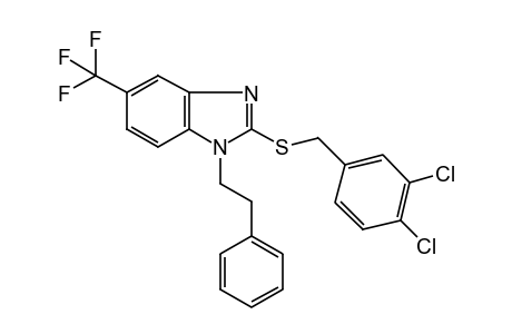 2-[(3,4-dichlorobenzyl)thio]-1-phenethyl-5-(trifluoromethyl)benzimidazole