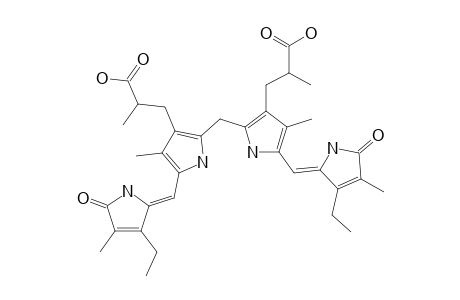 MESO-8,12-BIS-[2-CARBOXY-2-(METHYL)-ETHYL]-3,17-DIETHYL-2,7,13,18-TETRAMETHYL-10H,21H,23H,24H-BILIN-1,19-DIONE