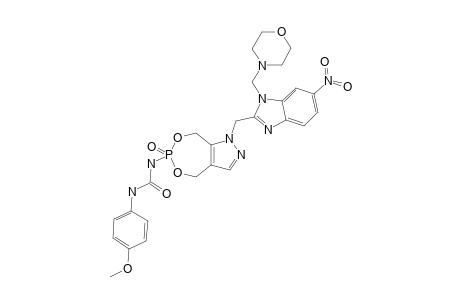 #9C;1-(4-METHOXYPHENYL)-3-[[1-[(1-MORPHOLINOMETHYL)-6-NITRO-1H-BENZO-[D]-IMIDAZOL-2-YL]-METHYL]-6-OXIDO-4,8-DIHYDRO-1H-[1,3,2]-DIOXAPHOSPHENO-[5,6-C]-PYRAZOL-6