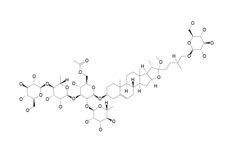 #55;26-O-BETA-D-GLUCOPYRANOSYL-22-ALPHA-METHOXY-3-BETA,26-DIHYDROXY-(25S)-FUROST-5-ENE-3-O-ALPHA-L-RHAMNOPYRANOSYL-(1->2)-[BETA-D-GLUCOPYRANOSYL-(1->4)-ALPHA-L