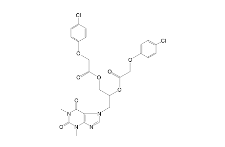 7-(2,3-dihydroxypropyl)theophylline, bis[(p-chlorophenoxy)acetate]