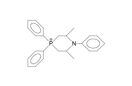 2,6-Dimethyl-1,4,4-triphenyl-1-azaphosphorinanium cation