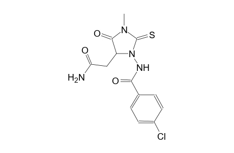 Benzamide, N-(5-carbamoylmethyl-3-methyl-4-oxo-2-thioxoimidazolidin-1-yl)-4-chloro-