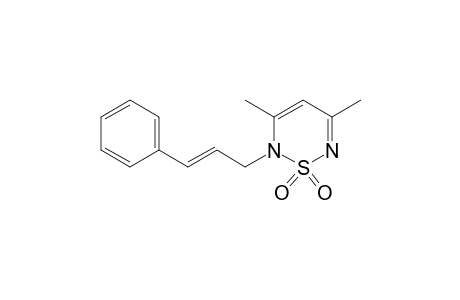 2H-1,2,6-Thiadiazine, 3,5-dimethyl-2-(3-phenyl-2-propenyl)-, 1,1-dioxide, (E)-