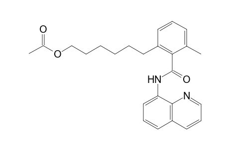 6-(3-methyl-2-(quinolin-8-ylcarbamoyl)phenyl)hexyl acetate