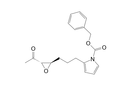 Benzyl 2-(3-((2R*,3S*)-3-acetyloxiran-2-yl)propyl)-1H-pyrrole-1-carboxylate