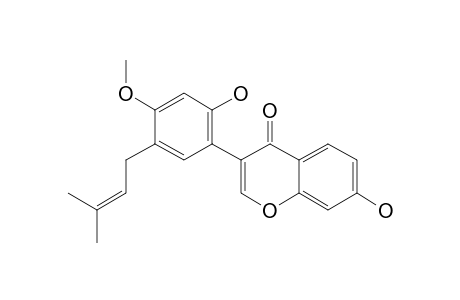 2',7-DIHYDROXY-4'-METHOXY-5'-(3-METHYLBUT-2-ENYL)-ISOFLAVONE