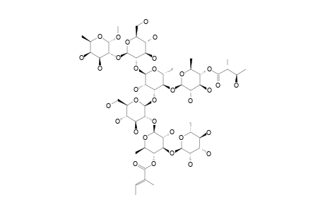 #2;QM-7;METHYL-ALPHA-L-RHAMNOPYRANOSYL-(1->3)-O-(4-O-TIGLOYL)-BETA-D-QUINOVOPYRANOSYL-(1->2)-O-BETA-D-GLUCOPYRANOSYL-(1->3)-[O-[4-O-(2R,3R)-NILOYL]-BETA-D-QUIN