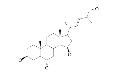 CERTONARDOSTEROL-H;(E)-26,27-DINOR-24-XI-METHYL-5-ALPHA-CHOLEST-22-ENE-3-BETA,6-ALPHA,15-BETA,25-TETROL