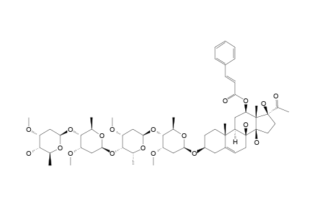 KIDJORANINE-3-O-ALPHA-L-CYMAROPYRANOSYL-(1->4)-BETA-D-CYMAROPYRANOSYL-(1->4)-ALPHA-L-DIGINOPYRANOSYL-(1->4)-BETA-D-CYMAROPYRANOSIDE