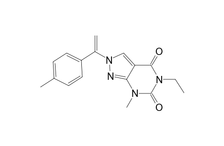 7-METHYL-5-ETHYL-2-PARA-METHYLBENZYLVINYL-PYRAZOLO-[3,4-D]-PYRIMIDINE-4,6(5H,7H)-DIONE