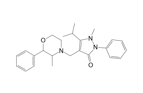 3-isopropyl-2-methyl-4-[(3-methyl-2-phenylmorpholino)methyl]-1-phenyl-3-pyrazolin-5-one