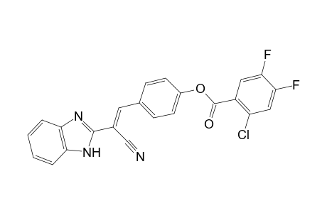 benzoic acid, 2-chloro-4,5-difluoro-, 4-[(E)-2-(1H-benzimidazol-2-yl)-2-cyanoethenyl]phenyl ester