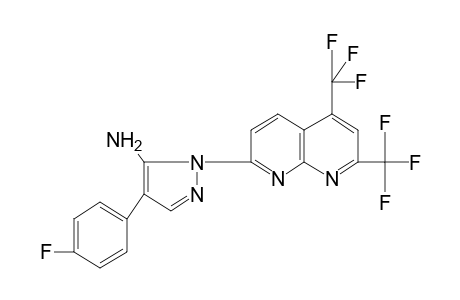 7-[5-AMINO-4-(p-FLUOROPHENYL)PYRAZOL-1-YL]-2,4-BIS(TRIFLUOROMETHYL)-1,8-NAPHTHYRIDINE