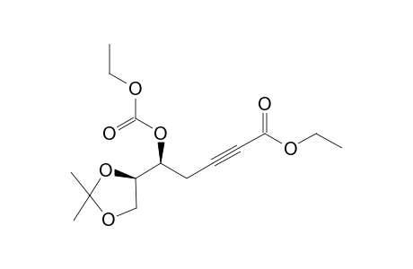 Ethyl erythro-(5S, 6R)-5-Ethoxycarbonyloxy-6,7-isopropylidene-6,7-dihydrohept-2-ynoate