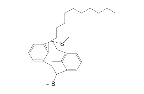 15-Methyl-2,9-bis-methylsulfanyl-16-undecyl-tricyclo[9.3.1.1*4,8*]hexadeca-1(14),4,6,8(16),11(15),12-hexaene