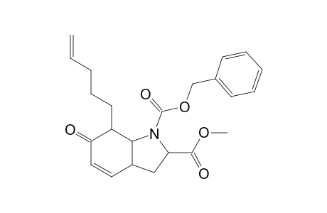 Methyl 1-(benzyloxycarbonyl)-6-oxo-7-(pent-4'-enyl)-2,3,3a,6,7,7a-hexahydroindole-2-carboxylate