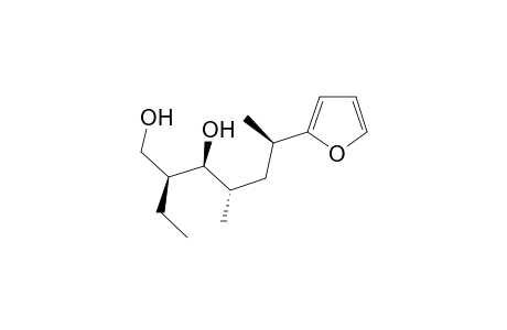 (2S,3S,4S,6R)-2-ethyl-6-(2-furanyl)-4-methylheptane-1,3-diol