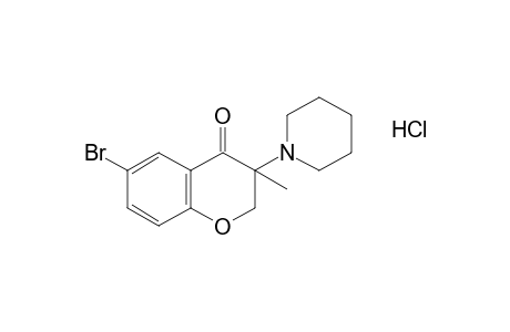 6-bromo-3-methyl-3-piperidino-4-chromanone, hydrochloride