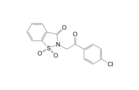 2-(p-chlorophenacyl)-1, 2-benzisothiazolin-3-one,1,1-dioxide