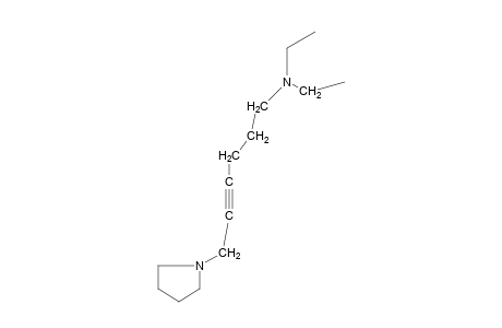 PYRROLIDINE, 1-/6-DIETHYLAMINO- 2-HEXYNYL/-,