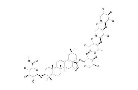 ASTER-SAPONIN-HC;3-O-BETA-[6-O-METHYL-GLUCURONOPYRANOSYL]-ECHINOCYSTIC-ACID-28-O-[XYLOPYRANOSYL-(1->3)-XYLOPYRANOSYL-(1->4)-RHAMNOPYRANOSYL-(1->2)