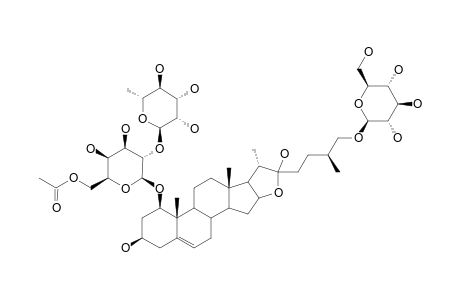 1-O-[ALPHA-L-RHAMNOPYRANOSYL-(1->2)-6-O-ACETYL-BETA-D-GALACTOPYRANOSYL]-1-BETA,3-BETA,22-XI,26-TETRAHYDROXY-FUROST-5(6)-EN-26-O-BETA-D-GLUCOPYRANOSIDE;#8