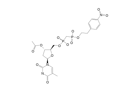 P(1)-[2-(4-NITROPHENYL)-ETHYL]-P(2)-(3'-O-ACETYLTHYMIDIN-5'-YL)-METHYLENEBIS-(PHOSPHONATE)