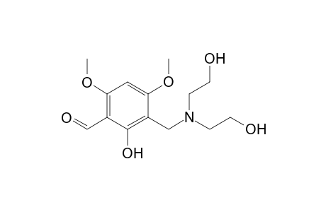 2-[(Bis-2-hydroxyethyl)aminomethyl)]-3,5-dimethoxy-6-formylphenol