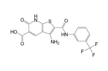 3-amino-6-oxo-2-{[3-(trifluoromethyl)anilino]carbonyl}-6,7-dihydrothieno[2,3-b]pyridine-5-carboxylic acid