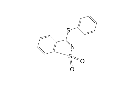 3-(phenylthio)-1,2-benzisothiazole, 1,1-dioxide