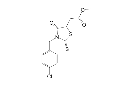 3-(p-chlorobenzyl)-4-oxo-2-thioxo-5-thiazolidineacetic acid, methyl ester