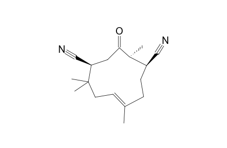 (6R*,7R*,10S*)-(2E)-6,10-DICYANOHUMULAN-2-EN-8-ONE;DOMINANT-DIASTEREOMER