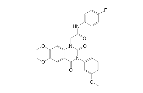 2-(6,7-dimethoxy-3-(3-methoxyphenyl)-2,4-dioxo-3,4-dihydro-1(2H)-quinazolinyl)-N-(4-fluorophenyl)acetamide