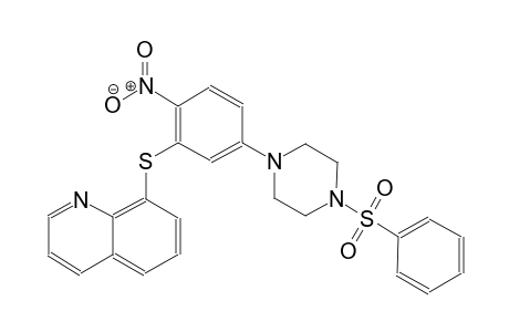 quinoline, 8-[[2-nitro-5-[4-(phenylsulfonyl)-1-piperazinyl]phenyl]thio]-