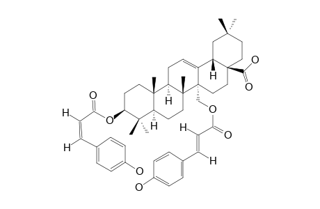 ASPRELLIC-ACID-C;3-O-CIS-COUMAROYL-27-O-TRANS-COUMAROYL-3-BETA,27-DIHYDROXYOLEAN-12-EN-28-OIC-ACID