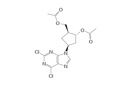 (1'R,3'S,4'R)-2,6-DICHLORO-9-[3'-ACETOXY-4'-(ACETOXYMETHYL)-CYCLOPENTAN-1'-YL]-PURINE