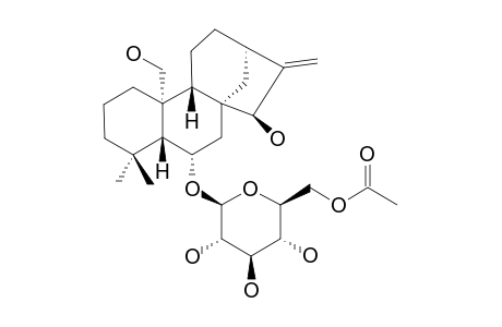 INFUSCASIDE-A;6-BETA-(6'-ACETOXY)-BETA-GLUCOPYRANOSYL-15-ALPHA,20-DIHYDROXY-ENT-KAUR-16-ENE