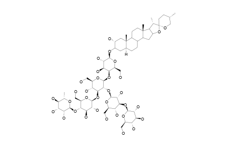 3-O-[[BETA-D-GLUCOPYRANOSYL-(1->3)-BETA-D-GLUCOPYRANOSYL-(1->2)]-[ALPHA-L-RHAMNOPYRANOSYL-(1->4)-BETA-D-GLUCOPYRANOSYL-(1->3)]-BETA-D-GLUCOP