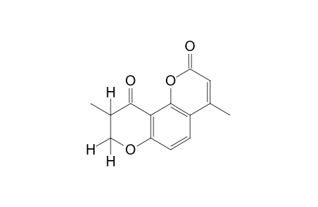 8,9-dihydro-4,9-dimethyl-2H,10H-benzo[1,2-b.3,4-b']dipyran-2,10-dione