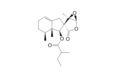 SENAURICOLIDE;11-BETA,12-BETA-EPOXY-6-BETA-(2-METHYLBUTYRYLOXY)-DELTA(1(10))-7-EPI-DIHYDROBAKKENOLIDE-A